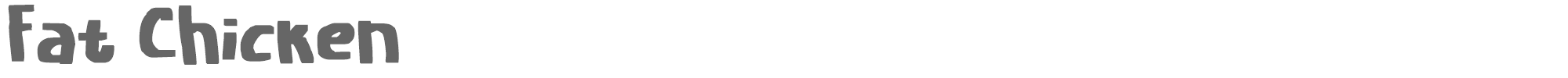 Sample characters Fat Chicken Font
